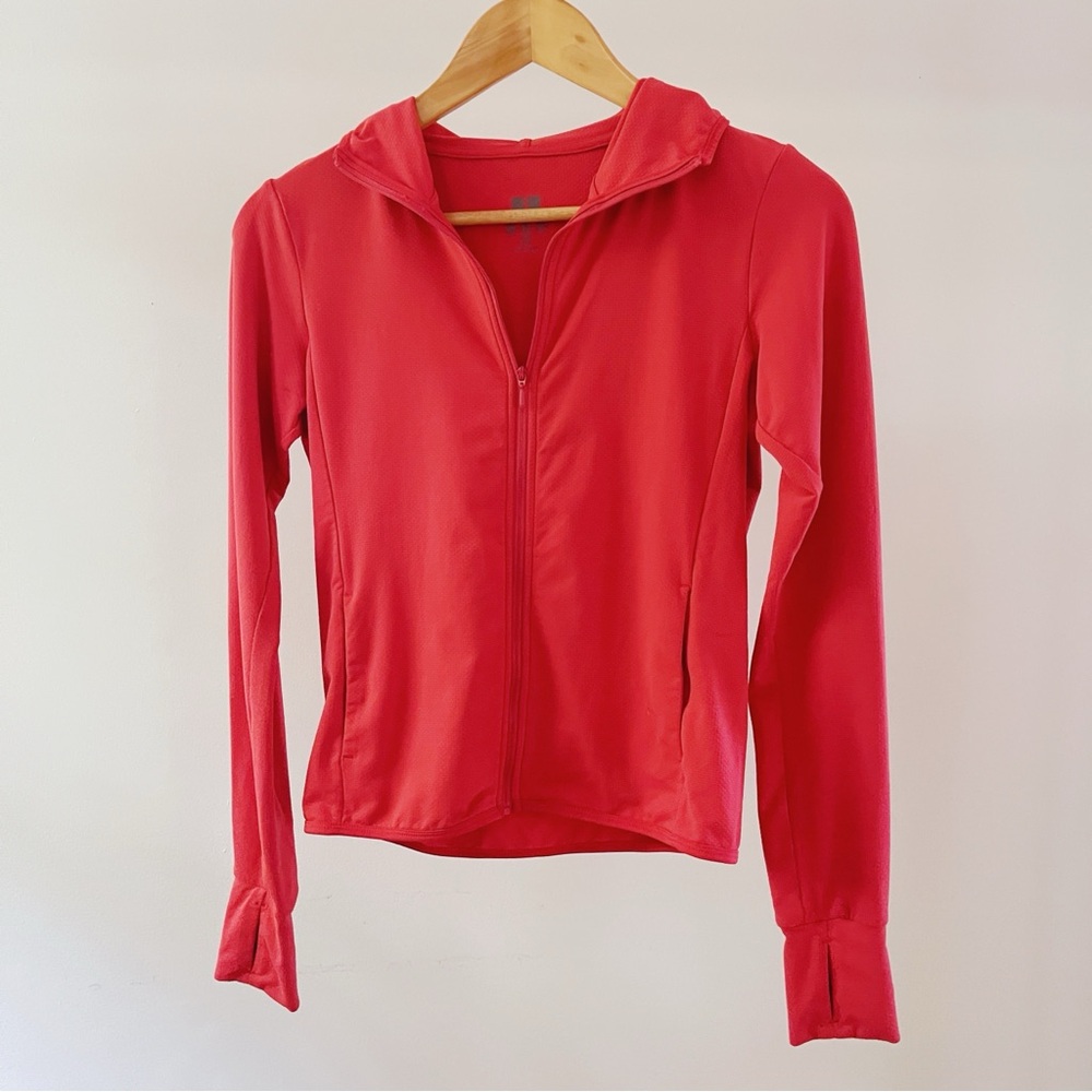 Uniqlo Women's orange Airism Hooded Jacket